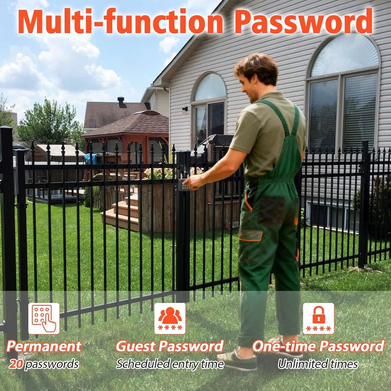 Eseesmart Fingerprint Locker Lock with Code, Combination Padlock Smart Fingerprint Biometric Keyless Combo Lock Waterproof for Outdoor Fence Gate Shed Gym School Locker Storage - Image 4
